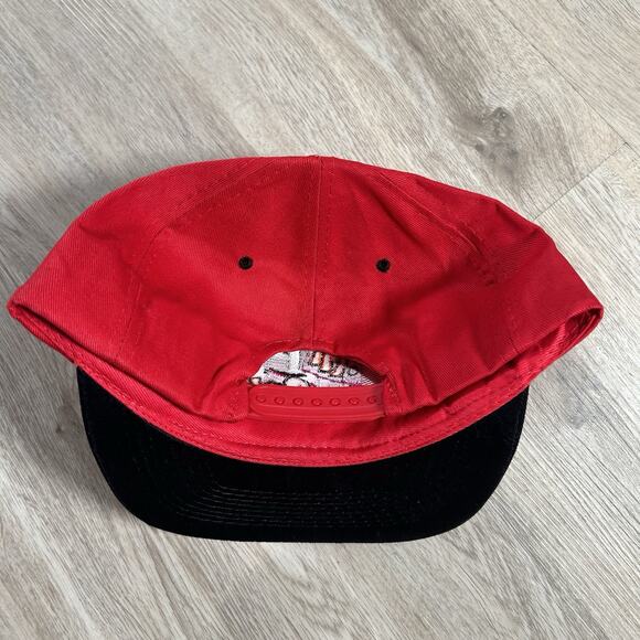 Vintage 1990's Hip Hop Hat Snapback Music‎ Rap KC Red Black Cap - Picture 6 of 8